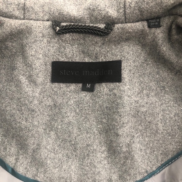 STEVE MADDEN Womens Coat Wool Light Gray Size M - Picture 5 of 6